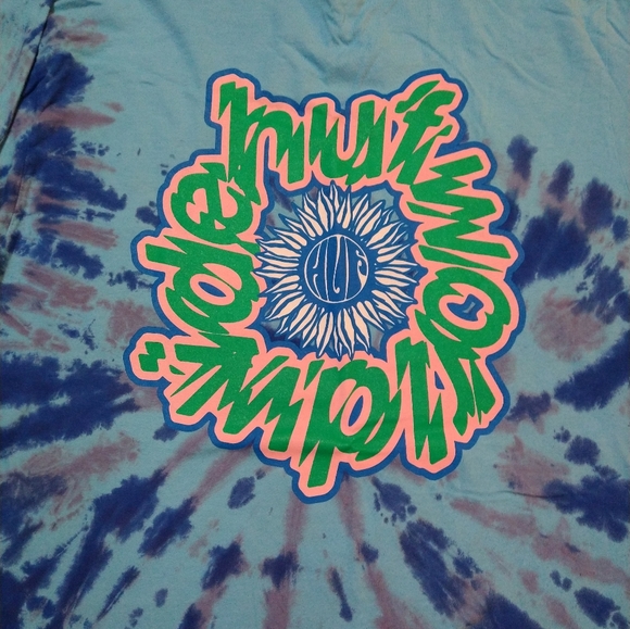 HUF World Wide Men's Blue Long Sleeve Tie-dye Shirt - Picture 5 of 5